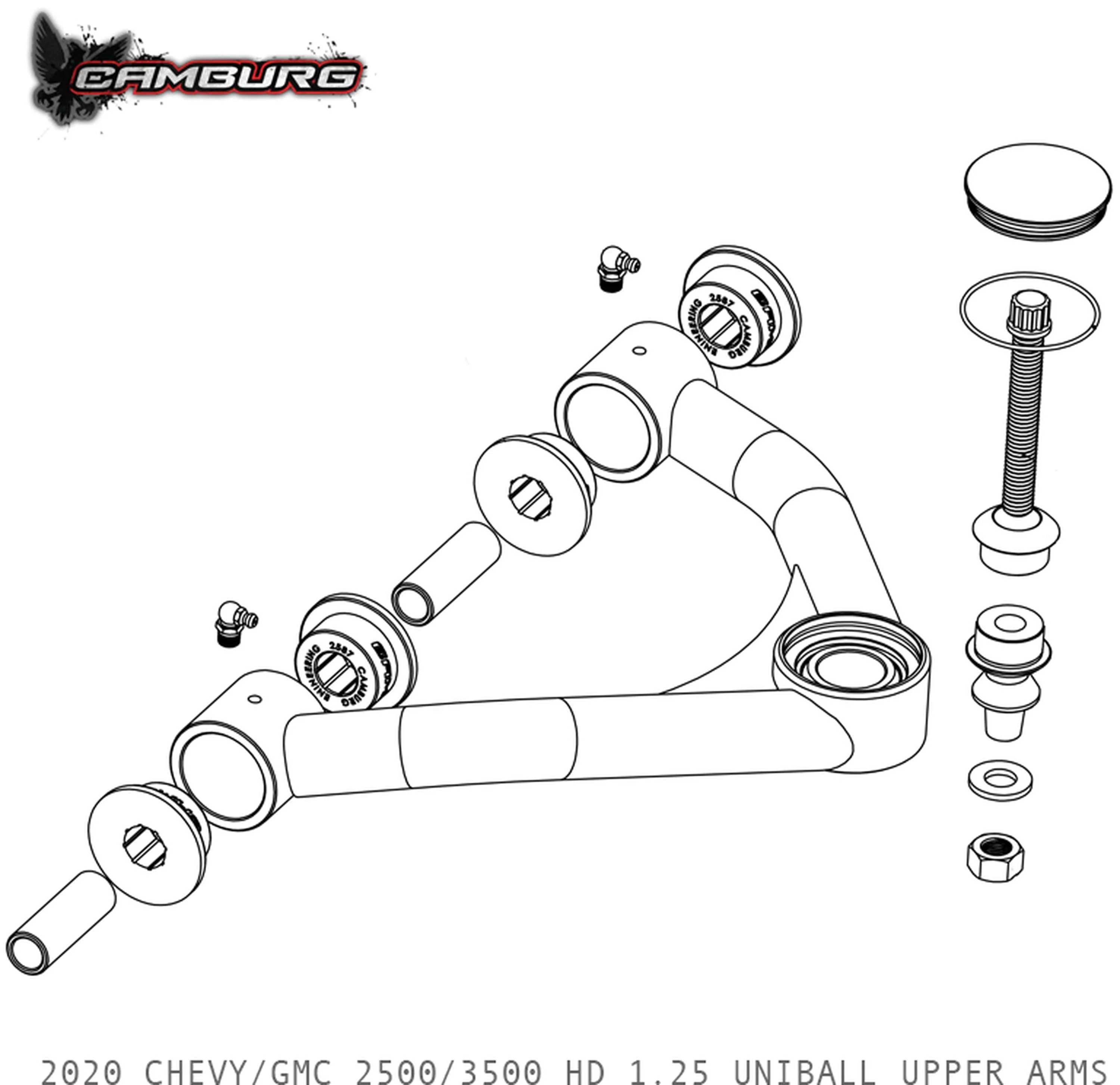1.25" Performance Uniball Upper Arms (w/ covers) - Image 4
